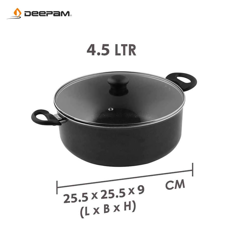 Deepam Glaze Casserole/ Biriyani Pot 4 Litre 24cm