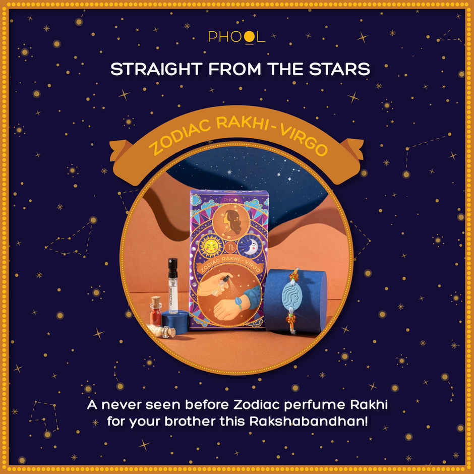 Zodiac Virgo Rakhi for Brother (Phool)