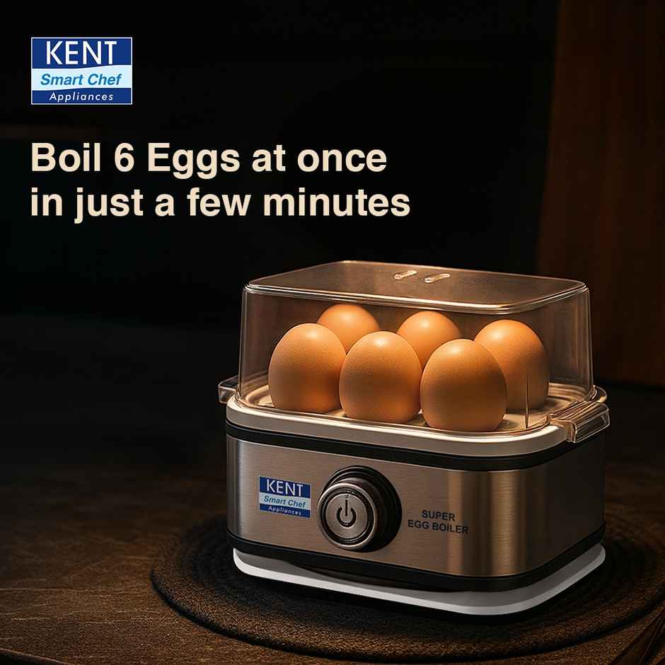 Kent Super Egg Boiler | 3 Boiling Modes | Stainless Steel Body and Heating Plate Automatic - Silver