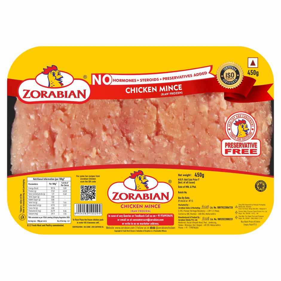 Zorabian Chicken Mince (Keema) | High Protein | Preservative-Free | Hormone-Free