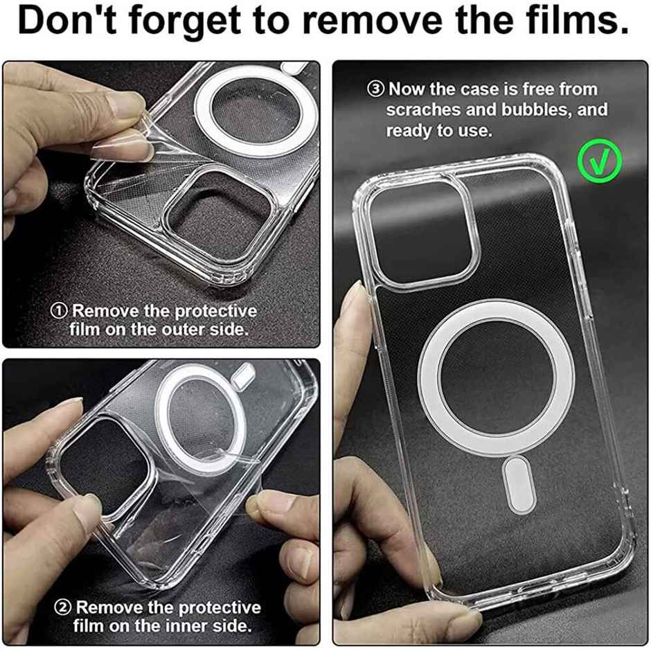 Artistque Case for Iphone 12 Mini Back Cover - Transparent Clear Magsafe