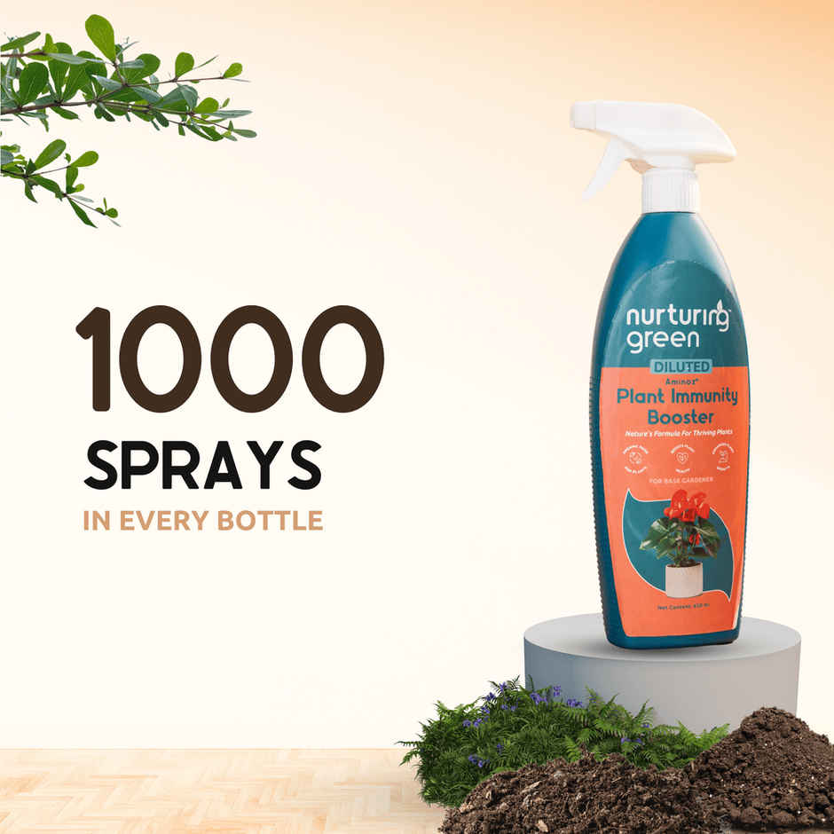 Nurturing Green - Immunity Booster Spray | 650ml | Liquid Fertilizer Plant Booster Spray Bottle