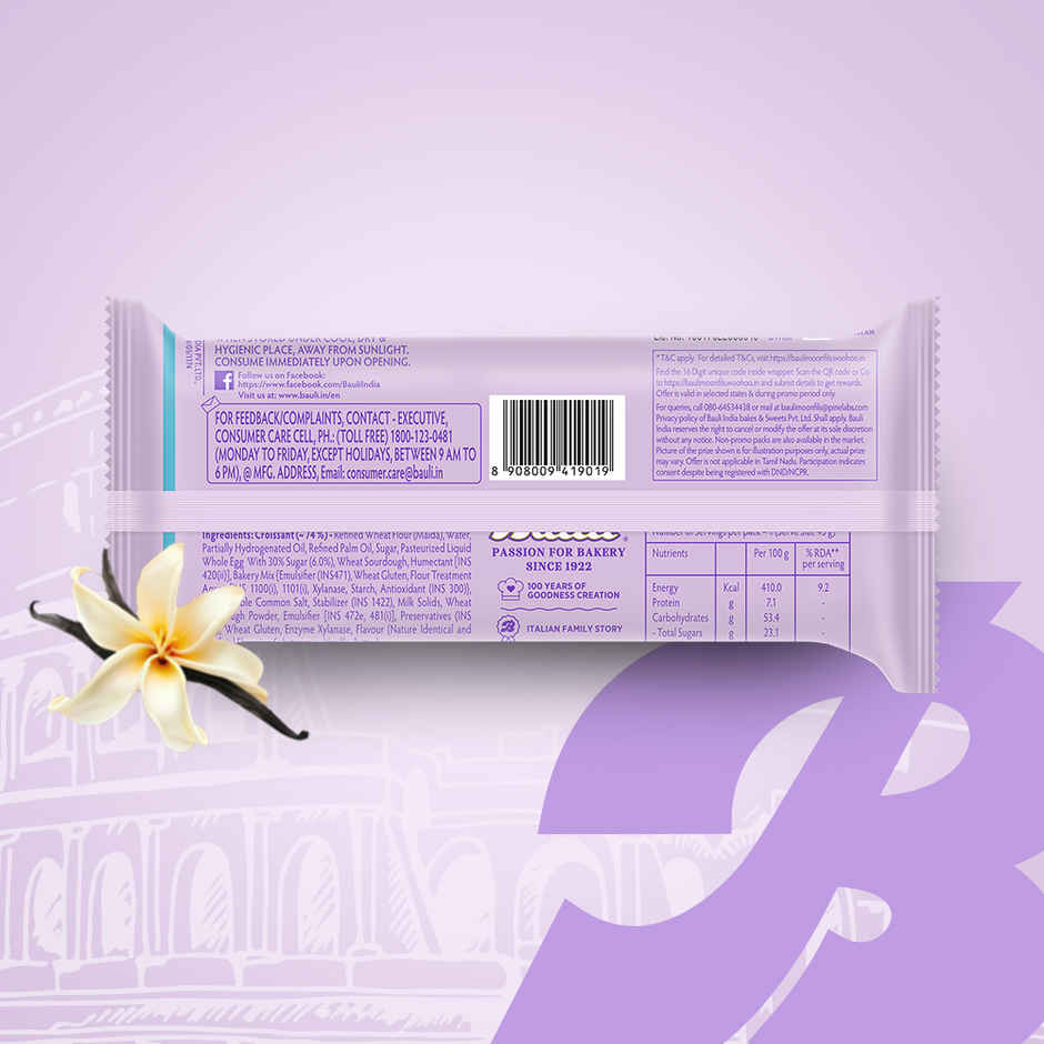 Bauli Moonfils Croissants Vanilla (Egg) 45g Combo