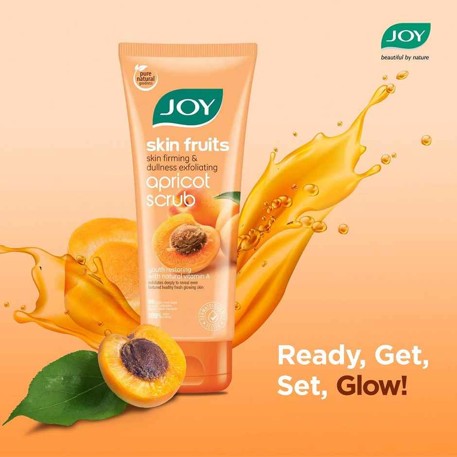 Joy Apricot & Walnut Face Scrub For Blackheads Removal Exfoliating Face Scrub With Vitamin A