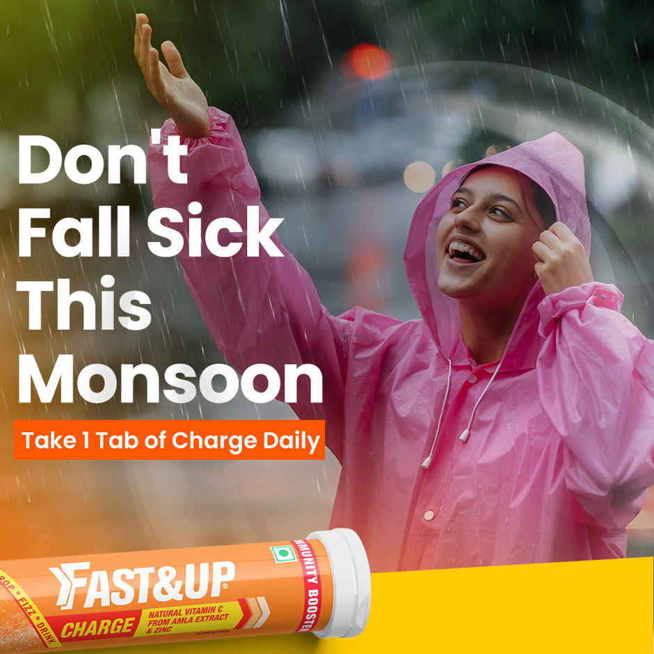 Fast&Up Charge Vitamin C Immunity Booster | Orange Flavour