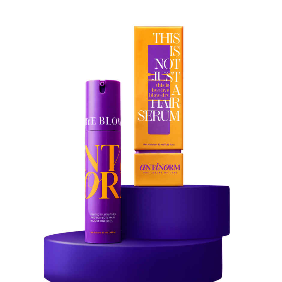 Antinorm Bye Bye Blow Dry | Anti-Frizz leave-in Hair Serum | Softens hair and reduces dryness