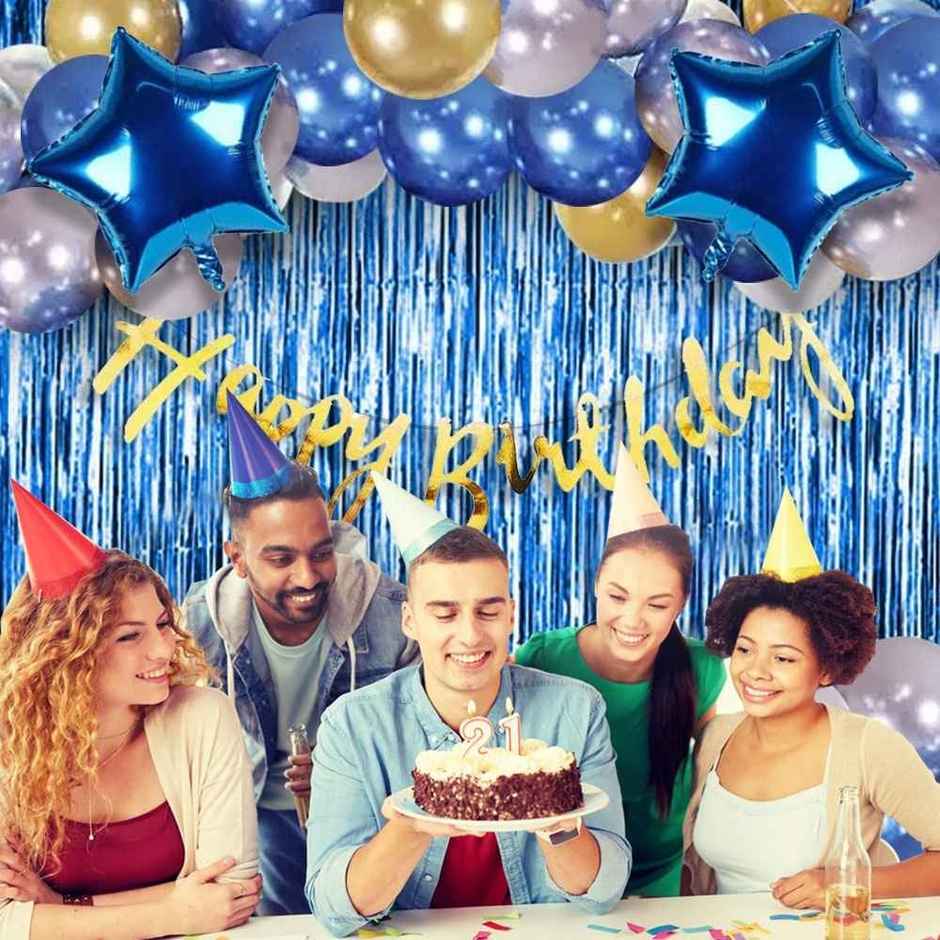 Birthday Decoration Kit | Balloons For Birthday Decorations | Pack Of 41 | Blue | Party Propz