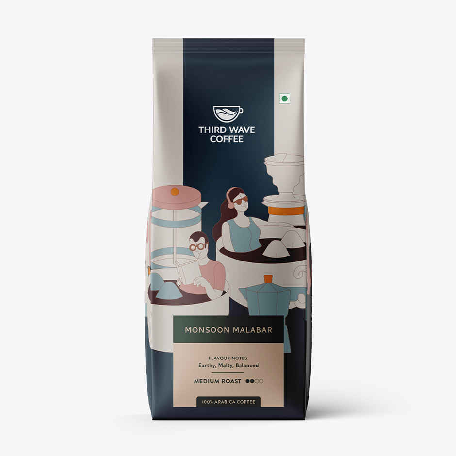Third Wave Coffee Monsoon Malabar French Press Medium Roasted Ground Coffee