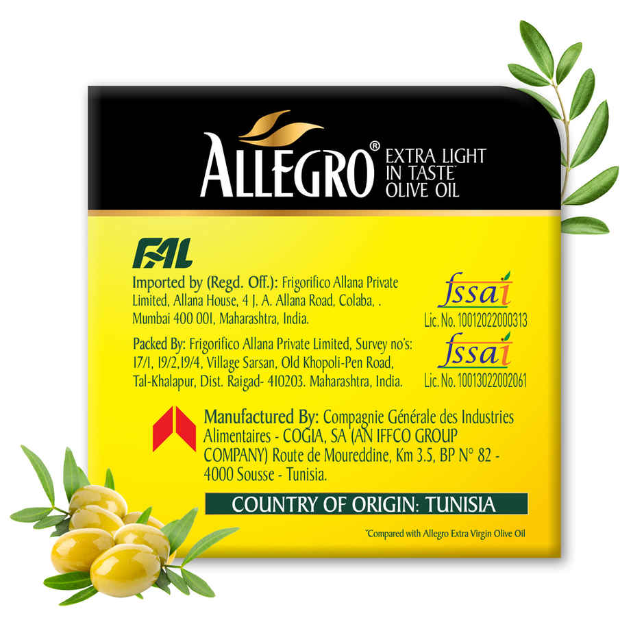 Allegro Extra Light Olive Oil