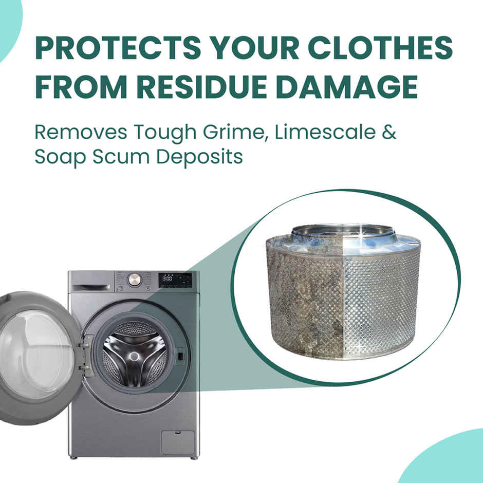 Happi Planet Washing Machine Cleaner & Descaler | Removes Grime, Limescale & Soap Scum Combo