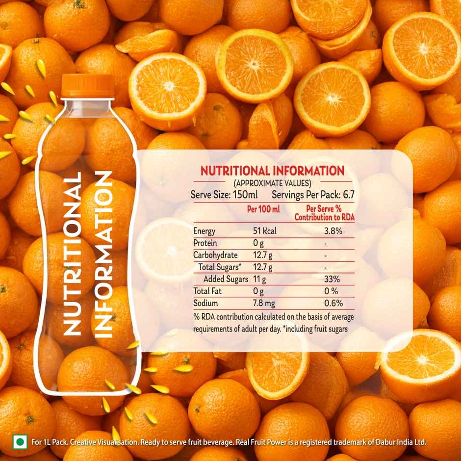 Real Fruit Power Pulpy Orange Juice