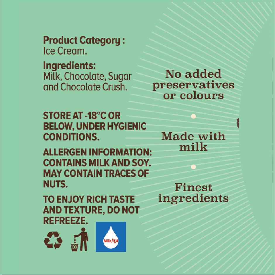 NIC Chocochips Ice Cream Tub | Preservative Free | No Artificial Flavors