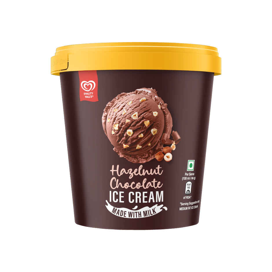 Kwality Wall's Hazelnut Chocolate Ice Cream Tub Combo