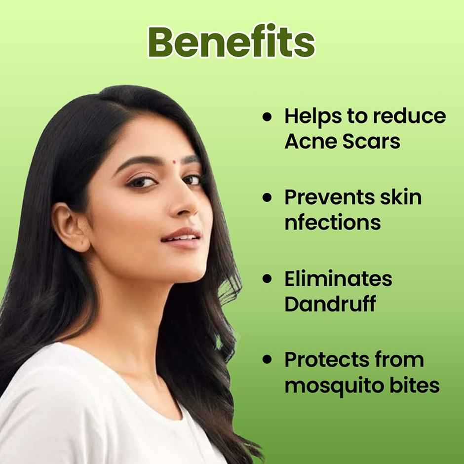 TNW The Natural Wash Pure Neem Oil for Hair & Skin - Controls Acne & Dandruff Combo