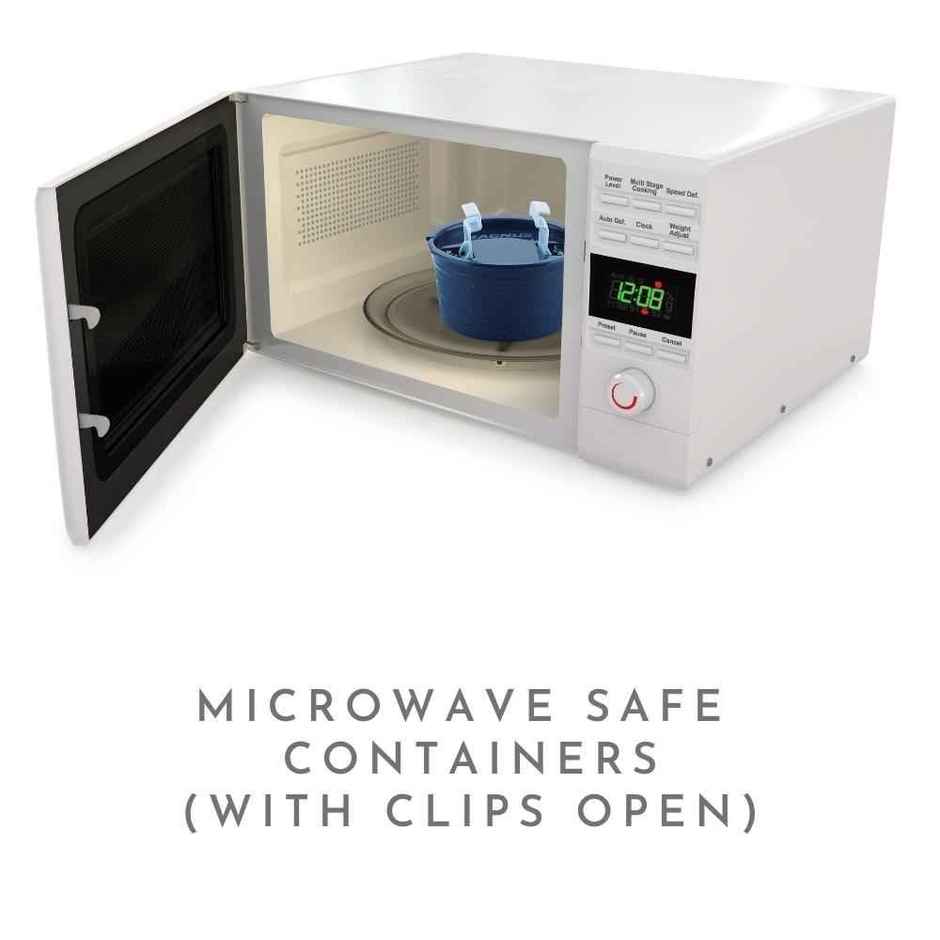 Magnus Microwave Steam Lock Medium Container - Blue/Black