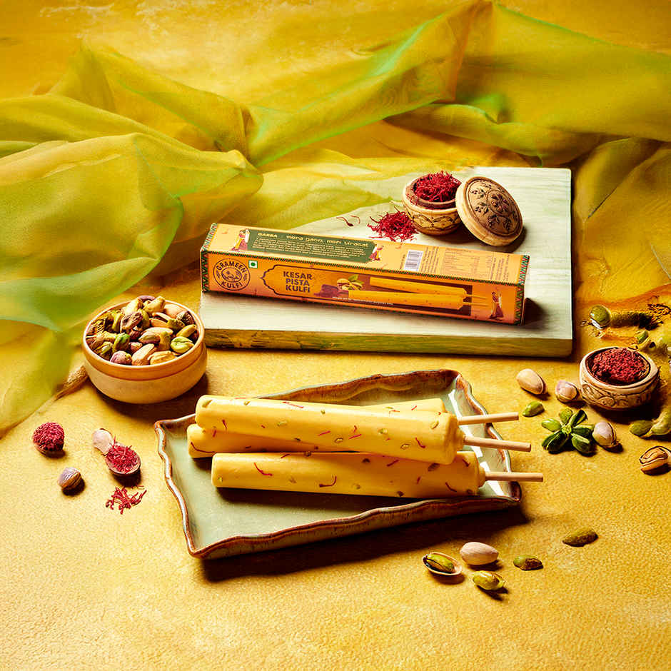 Grameen Tricolour Kulfi Sticks Pack of 3 - Kesar Pista, Desi Malai, Calcutta Paan Combo
