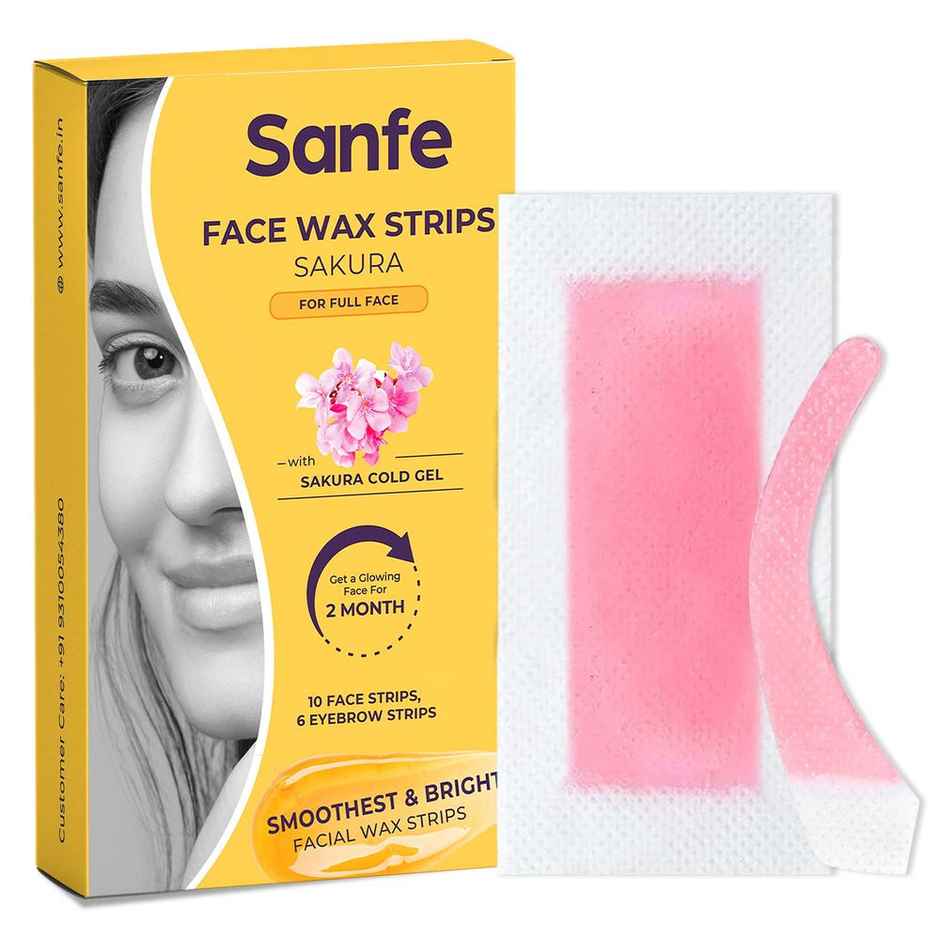 Sanfe Facial Wax Strips Sakura For Full Face