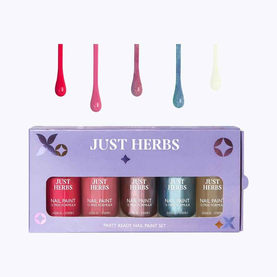 Just Herbs Party Ready Nail Paint Set | Fun & Creative