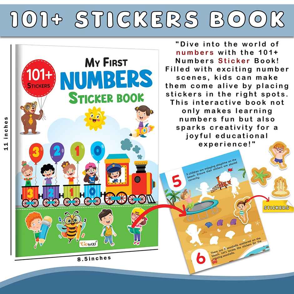 My First Numbers Sticker Book - 101+ Stickers | Learning Fun for Kids - Counting Fun With Stickers