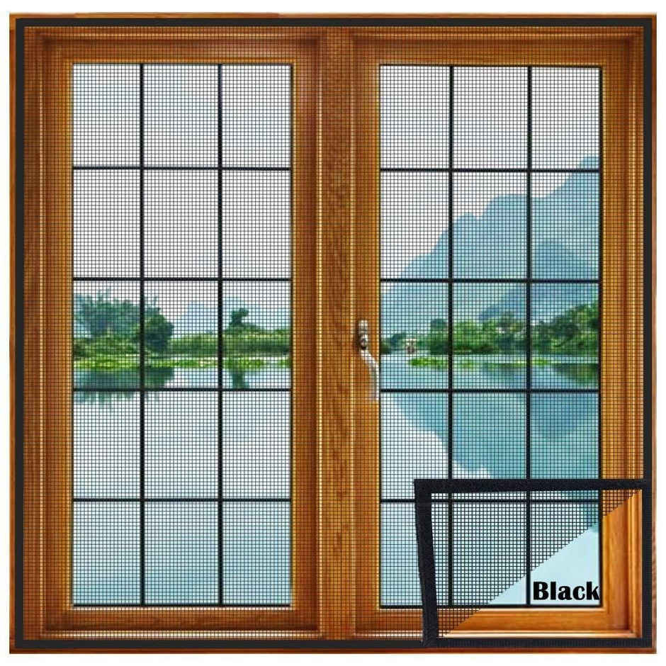 Lifekrafts Stitched Mosquito Net For Window | Black - 120 x 120 cm