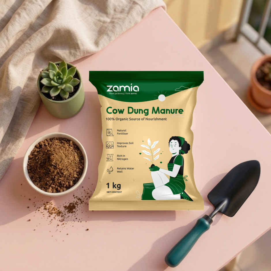 Zamia Cow Dung Manure | Natural Organic Compost for Pots & Garden | By Nurturing Green