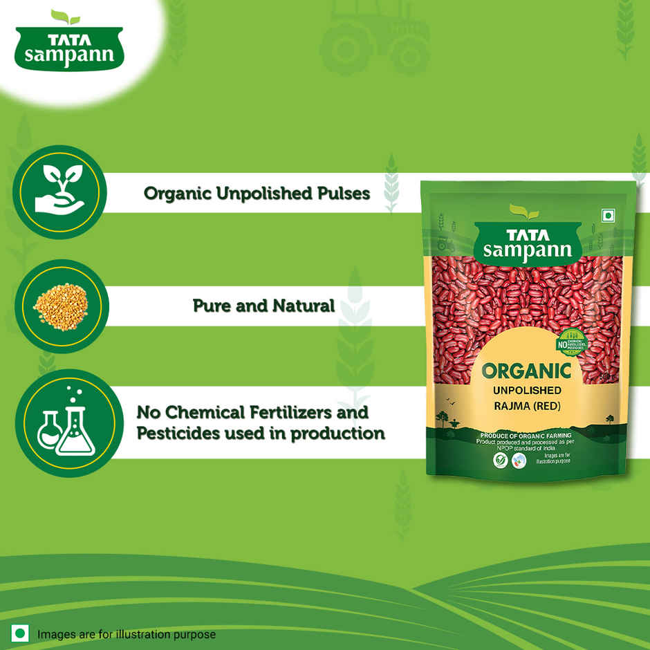 Tata Sampann Organic Unpolished Rajma (Red)