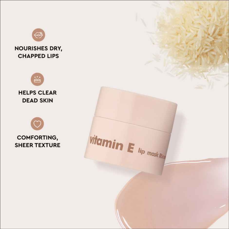 Tha Face Shop Vit E Lip Balm Mask | Korean Rice, Shea Butter & Amino Acids For Soft, Hydrated Lips