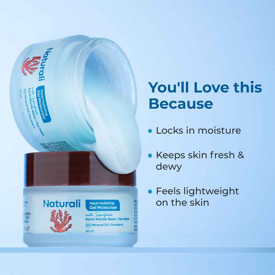 Naturali Aqua Hydrating Gel Moisturiser With Earth Marine Water & Sea Algae