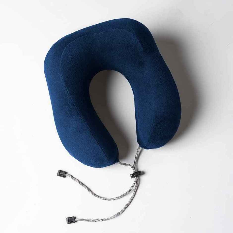 Sleepyhead Contour Shaped Premium Memory Foam Neck Pillow | Travel Pillow (Navy Blue)