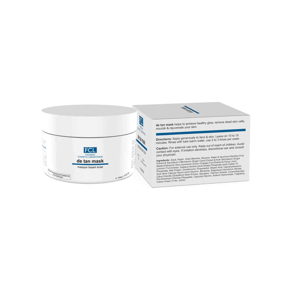 FCL Fixderma De Tan Mask For Tanning & Dark Skin | Cleans Pores | Removes Blackheads | Improves Skin Tone