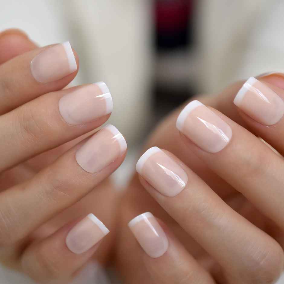 Gush Beauty Nailed It | Reusable Luxury Press On Nails | Super Short Square | Square Nude | Mauve