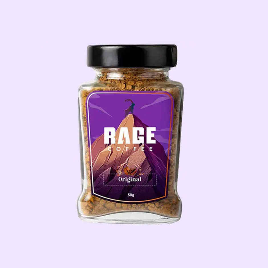 Rage Coffee Original Blend - Premium Arabica Classic Medium Roast Organic Instant Coffee