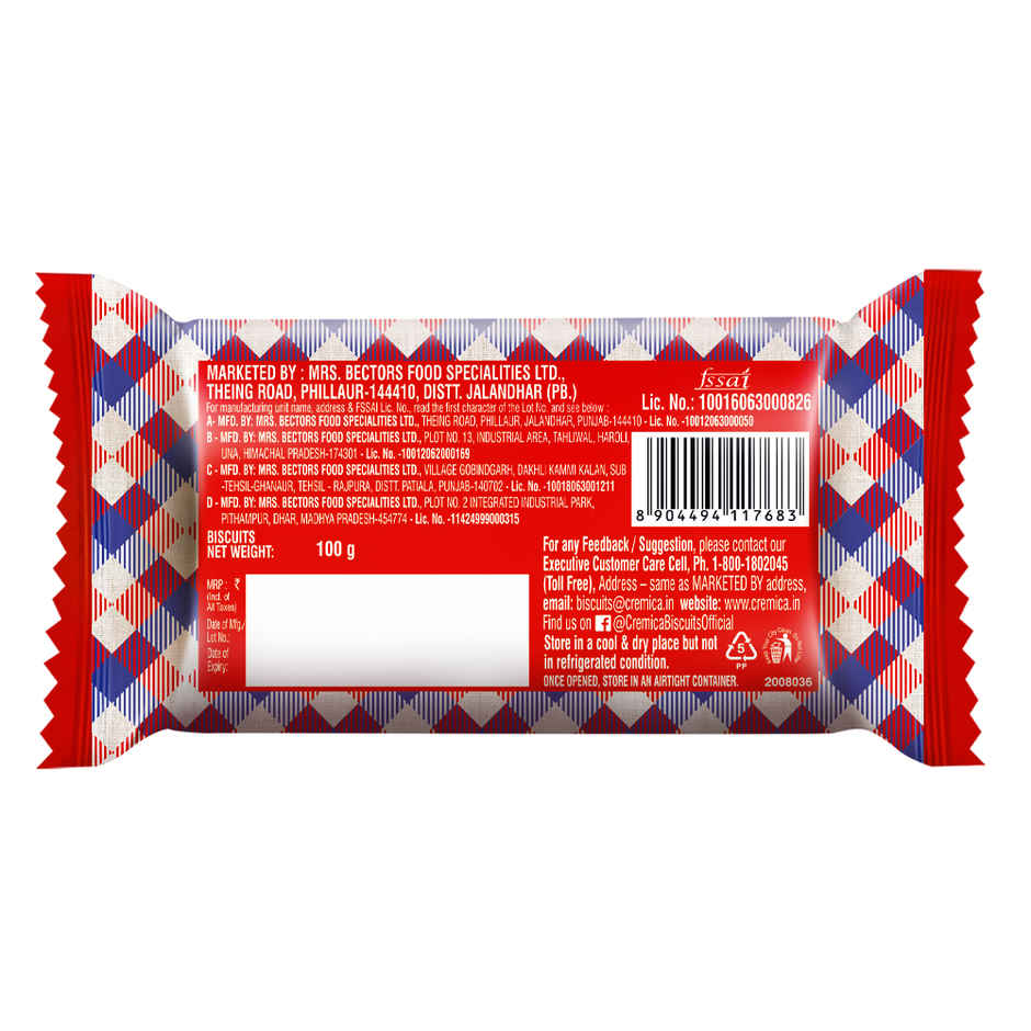 Cremica Coconut Zero Maida Cookies