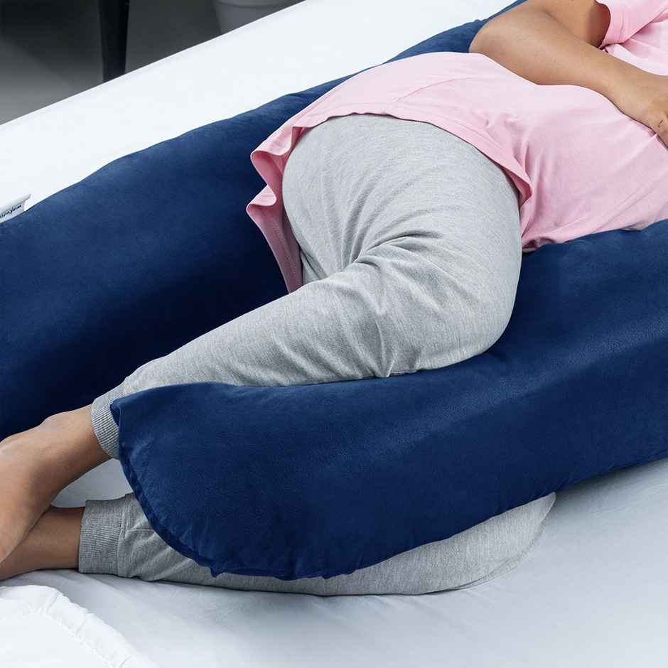 Maternity Pillow for Pregnancy Support | U Shape | Super Soft & Machine Dark Blue
