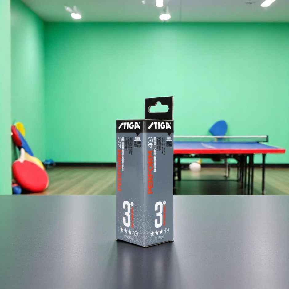 Stiga Perform White Plastic Table Tennis Ball - High Performance