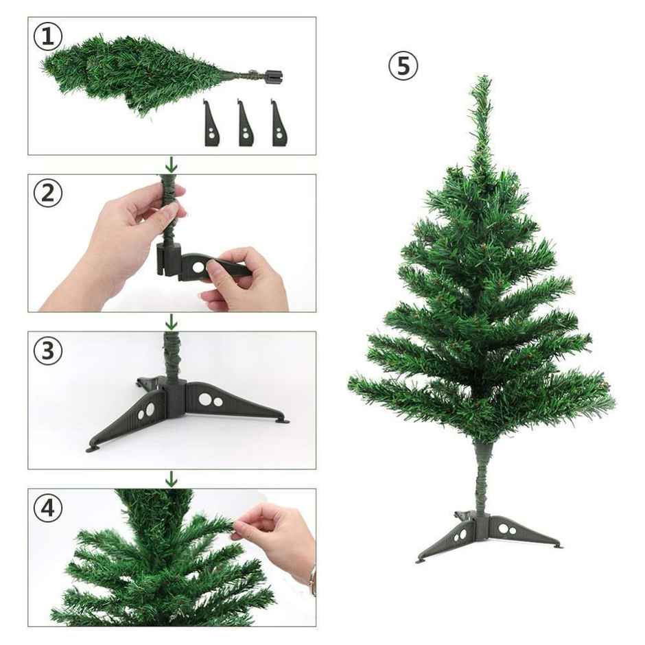 Artificial Christmas Tree | 4 ft | Ideal for Home, Office & Party Decor | Party Propz