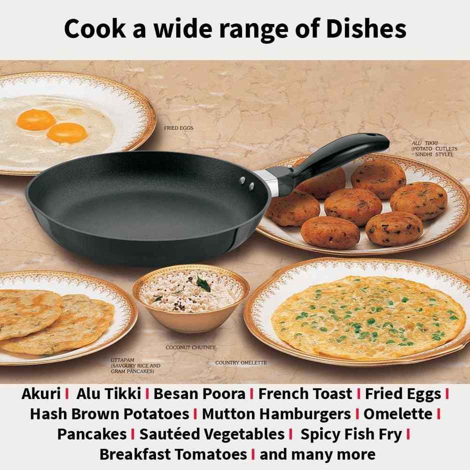 Hawkins Futura 17 Cm Frying Pan, Non Stick Fry Pan, Small Frying Pan, Black