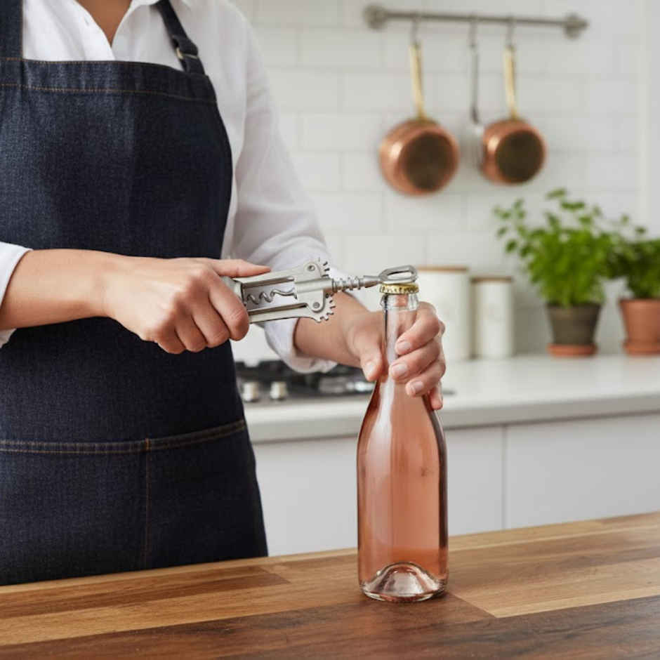 Se7en Stainless Steel Wing Corkscrew Wine Bottle Opener