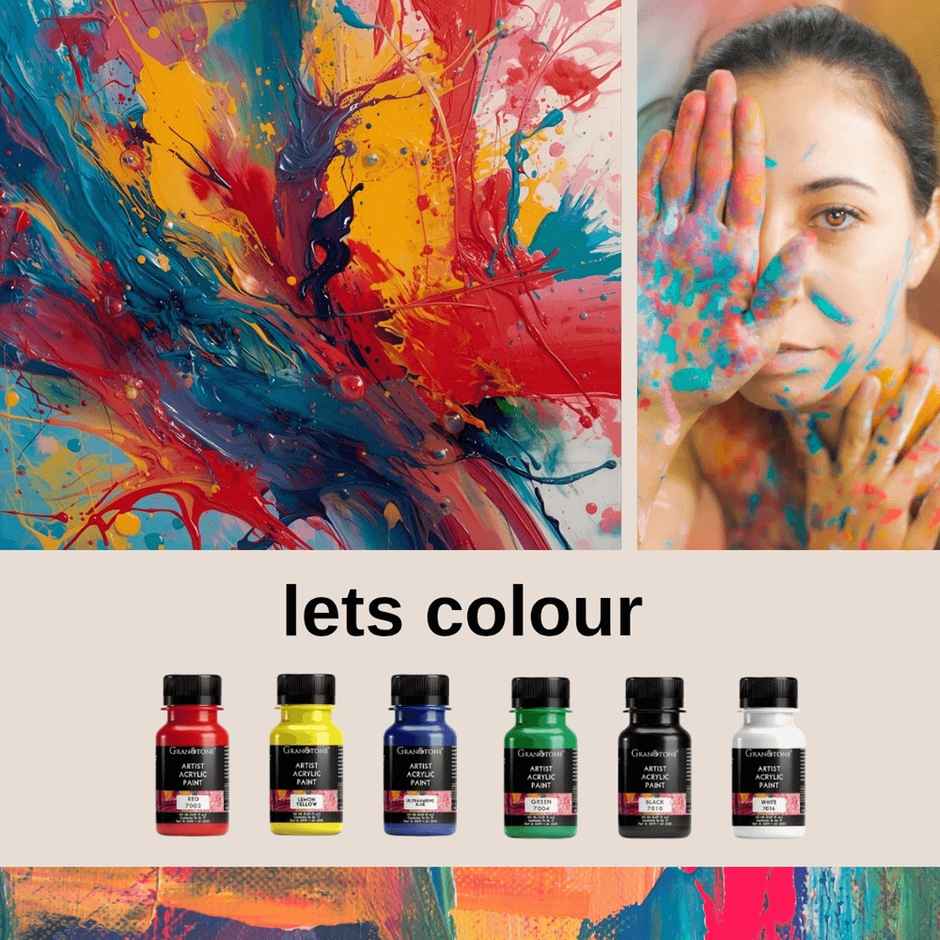 Granotone Primary Acrylic Color set | Multicolour