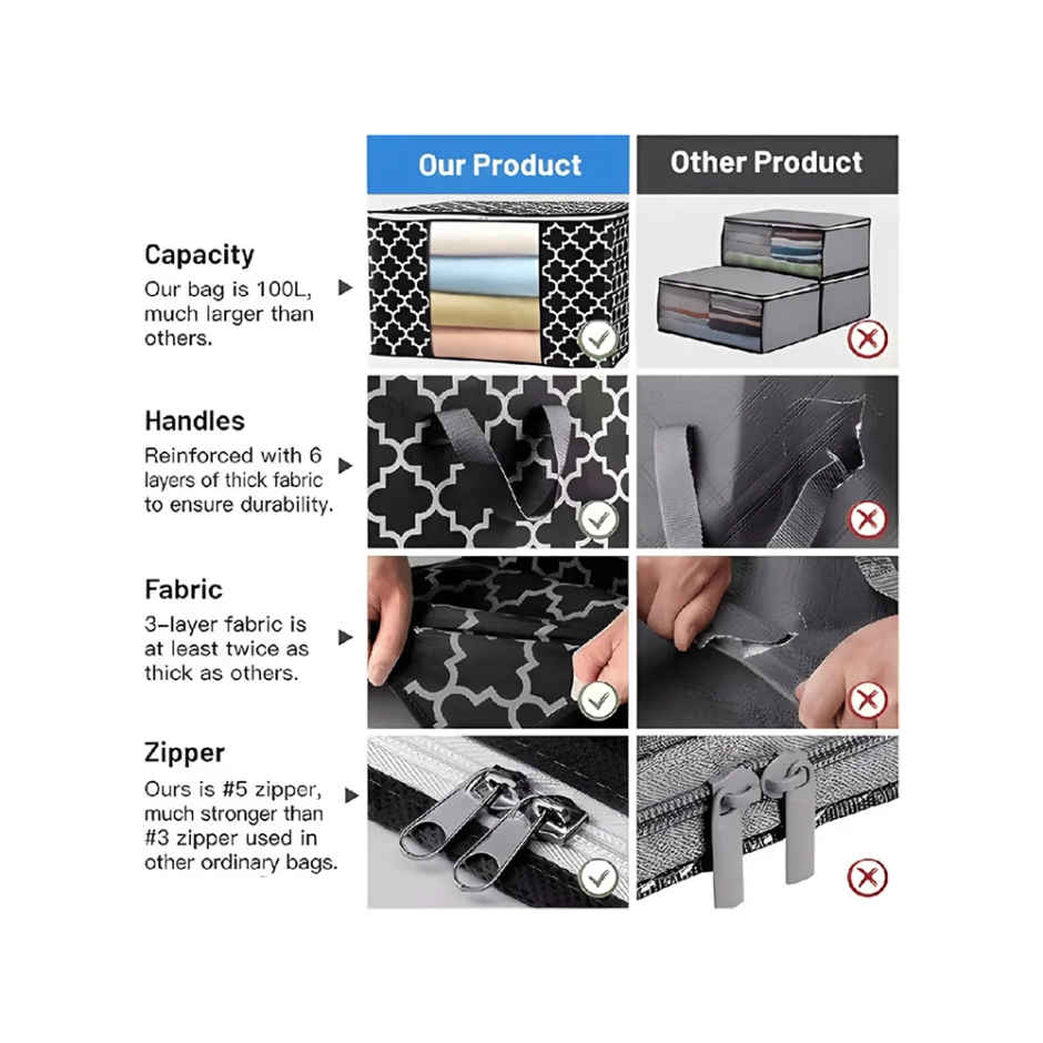 Zedak Non-Woven Fabric Drawer Cloth Organizer | Grey