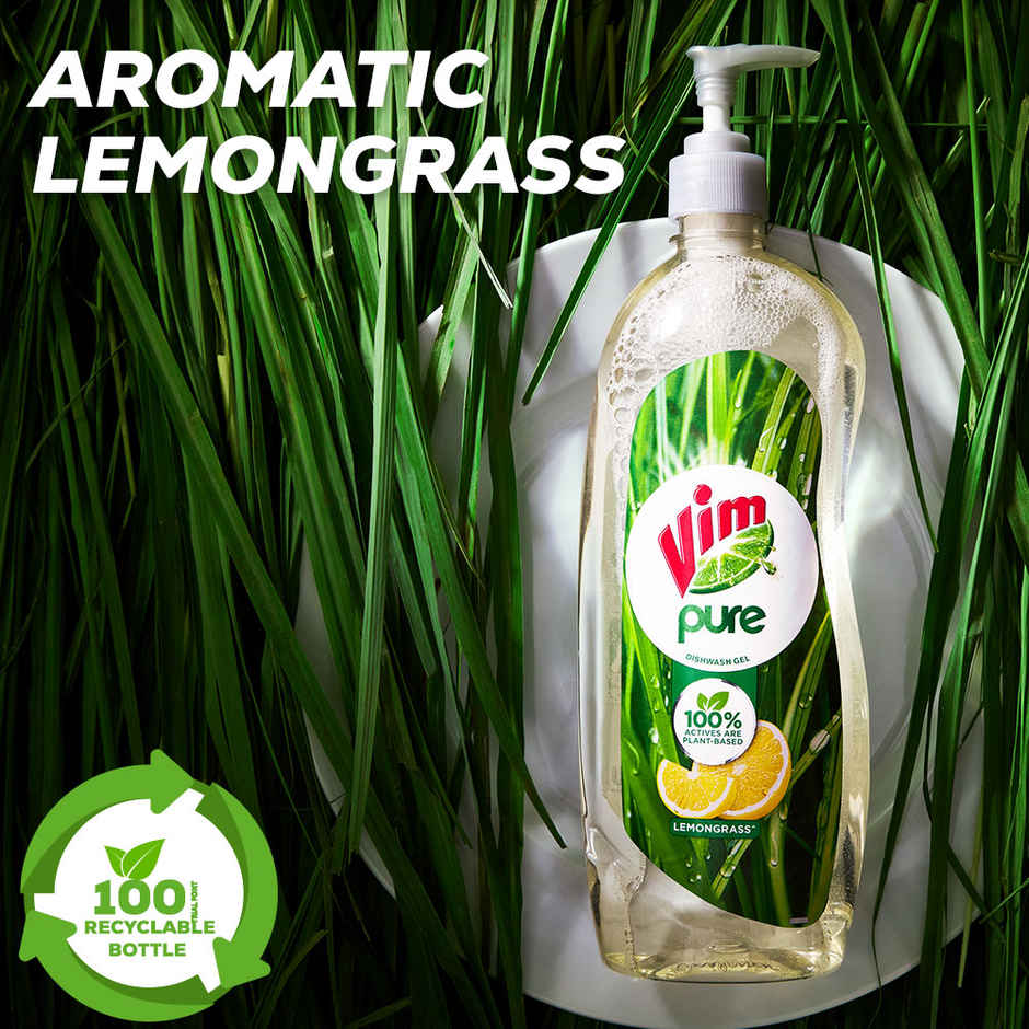 Vim Pure Lemongrass Fresh Dishwash Liquid