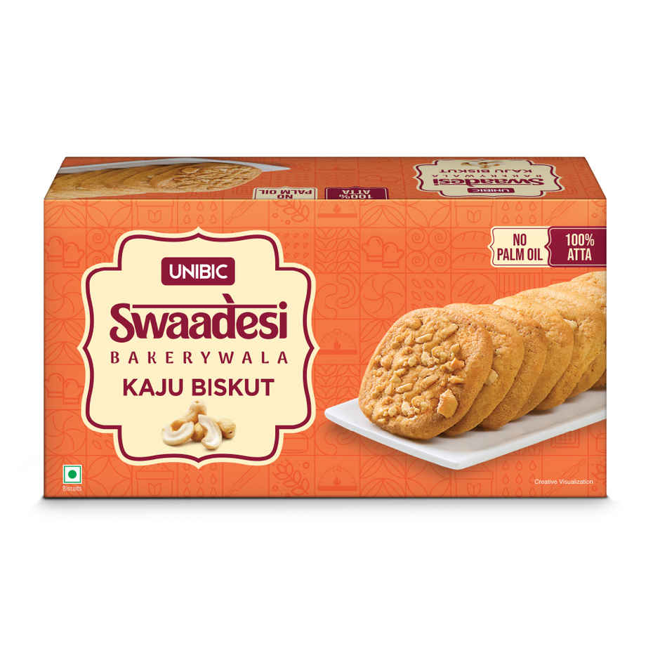 UNIBIC Swaadesi Kaju Bakery Biscuits | No Maida And No Palm Oil