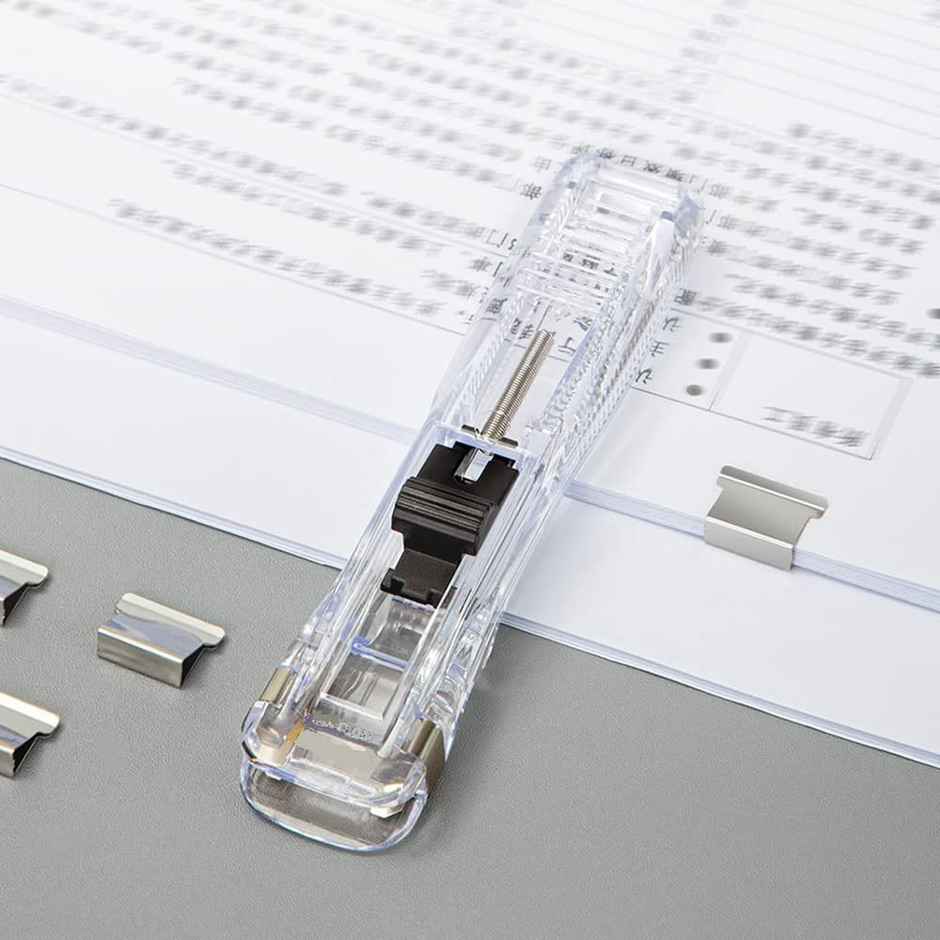 Nuovi Paper Fastner Clamp Clip Dispenser | Transparent White - 16 mm