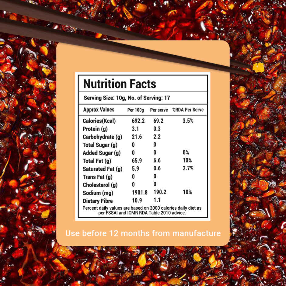 Moi Soi Sichuan Chilli Oil- For Stir Fry Marinade Spread & Dip