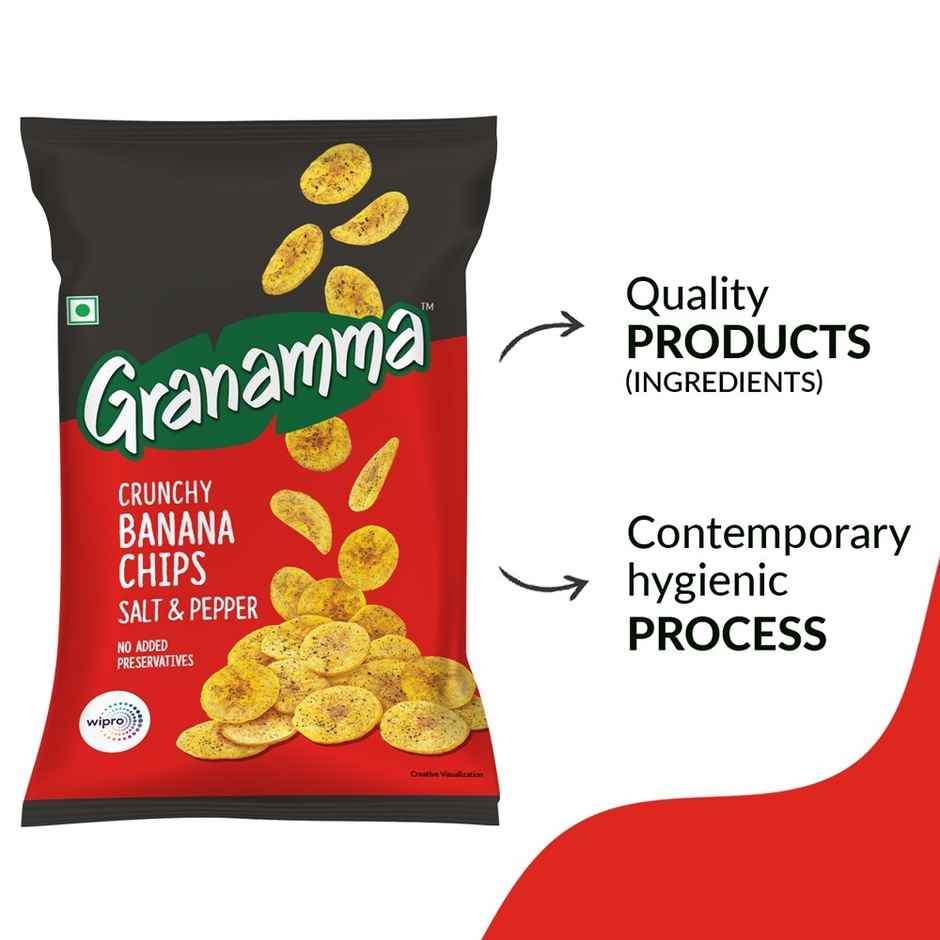 Granamma Banana Chips Salt & Pepper | No Added Preservatives