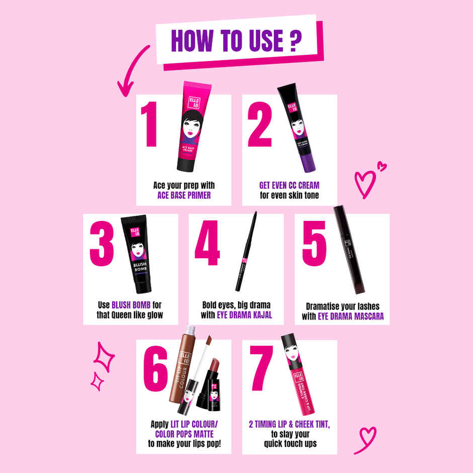 Elle 18 I'M Obsessed Makeup Kit For Complete Look