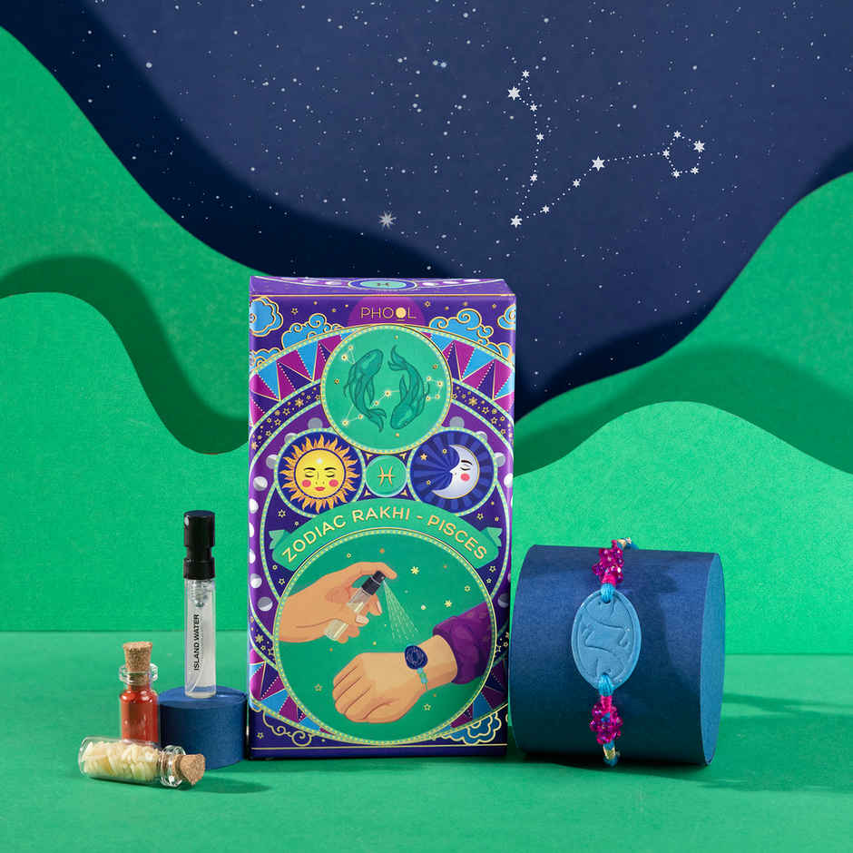 Zodiac Pisces Rakhi for Brother (Phool)