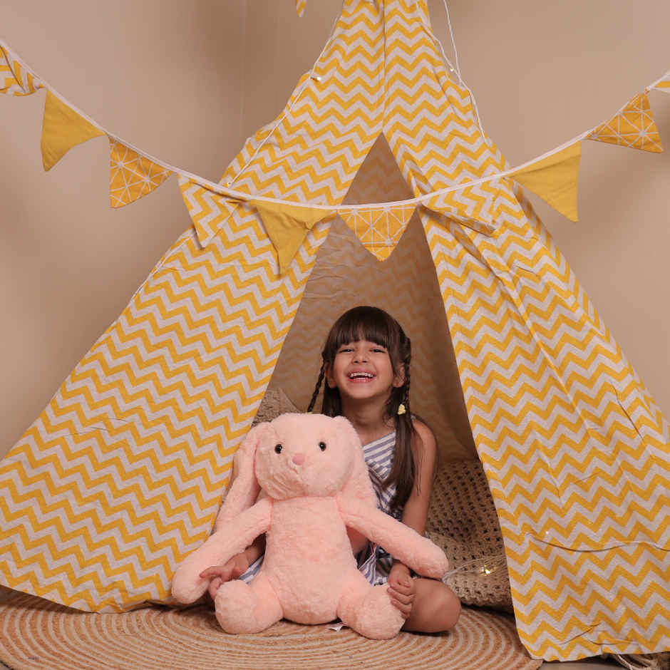 Mirada Peach Bunny Soft Toy - 35 cm