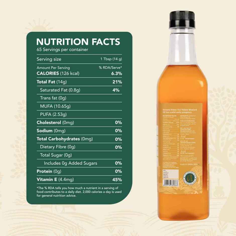 Anveshan Yellow Mustard (Sarson) Wood Cold Pressed Oil