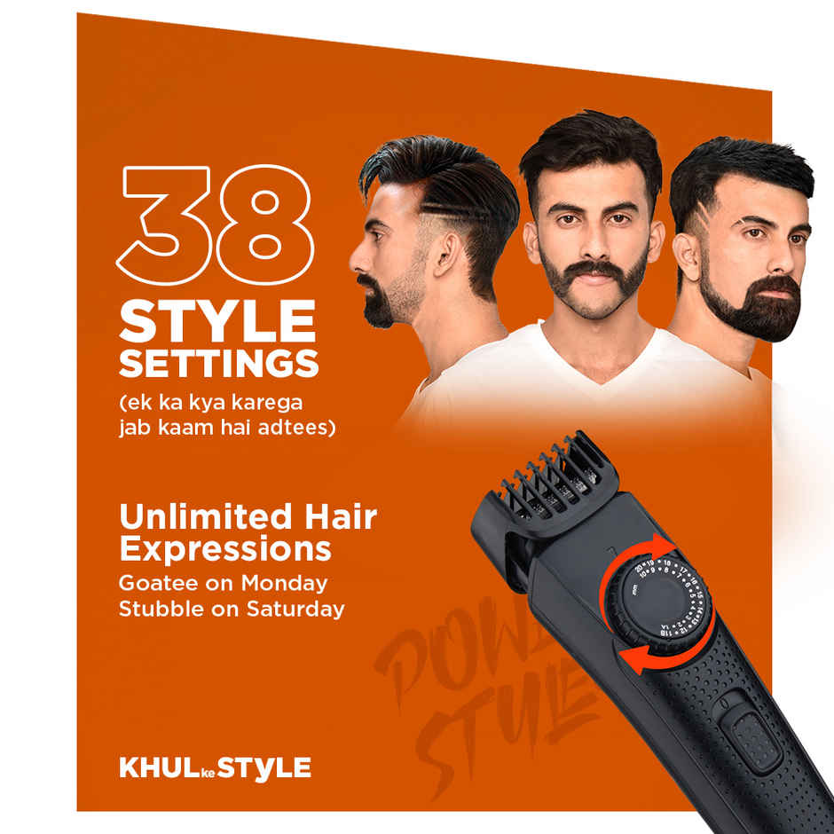 Bombay Shaving Company Power Styler OG Beard Trimmer For Men | 2X Fast Charging | USB Type C